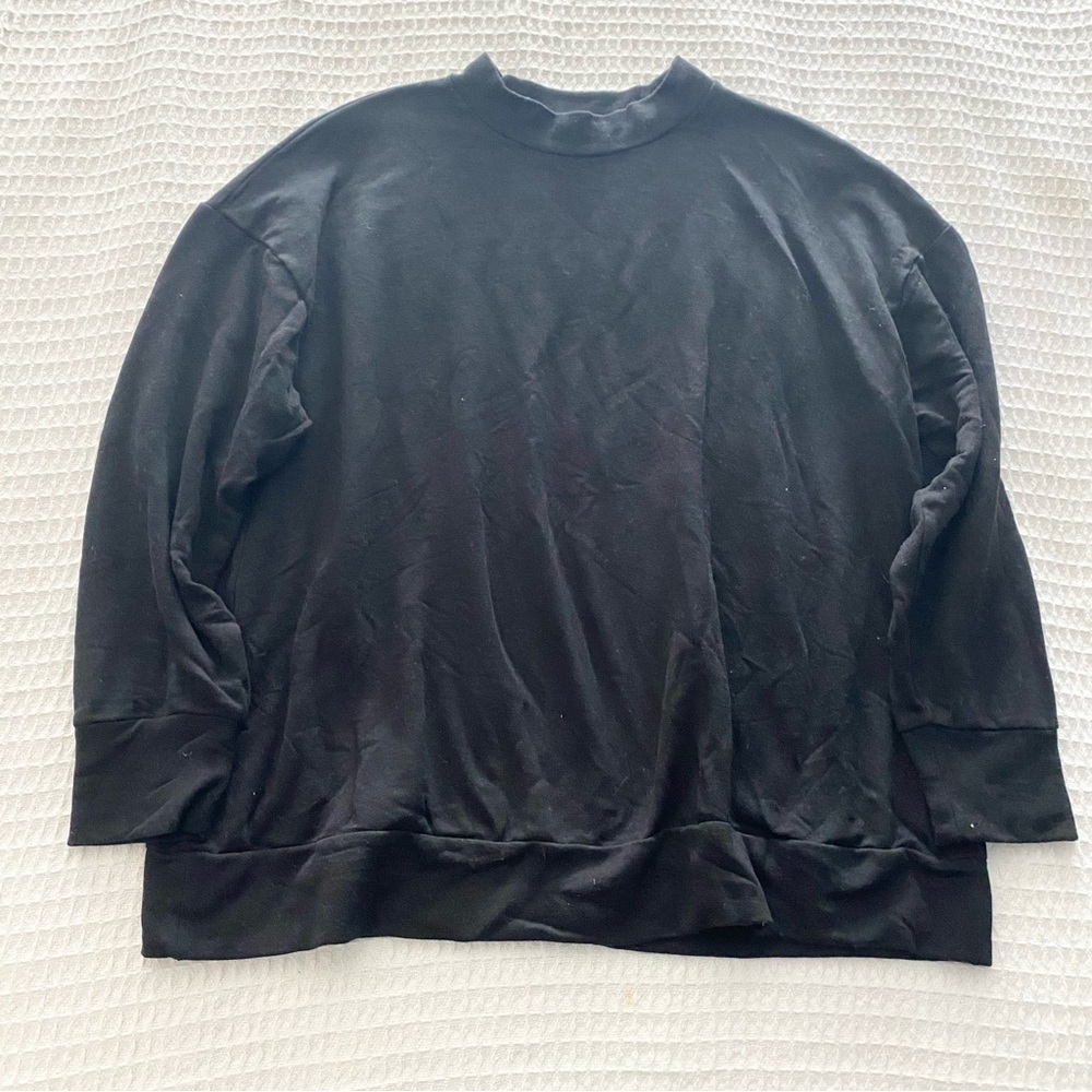GAP maternity long sleeve mockneck pullover true black size XXL
